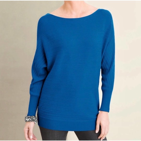 Chico's Sweaters Chicos Womens Sweater Cashmere Blend Boat Neck Ls
